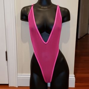 One piece neon pink
